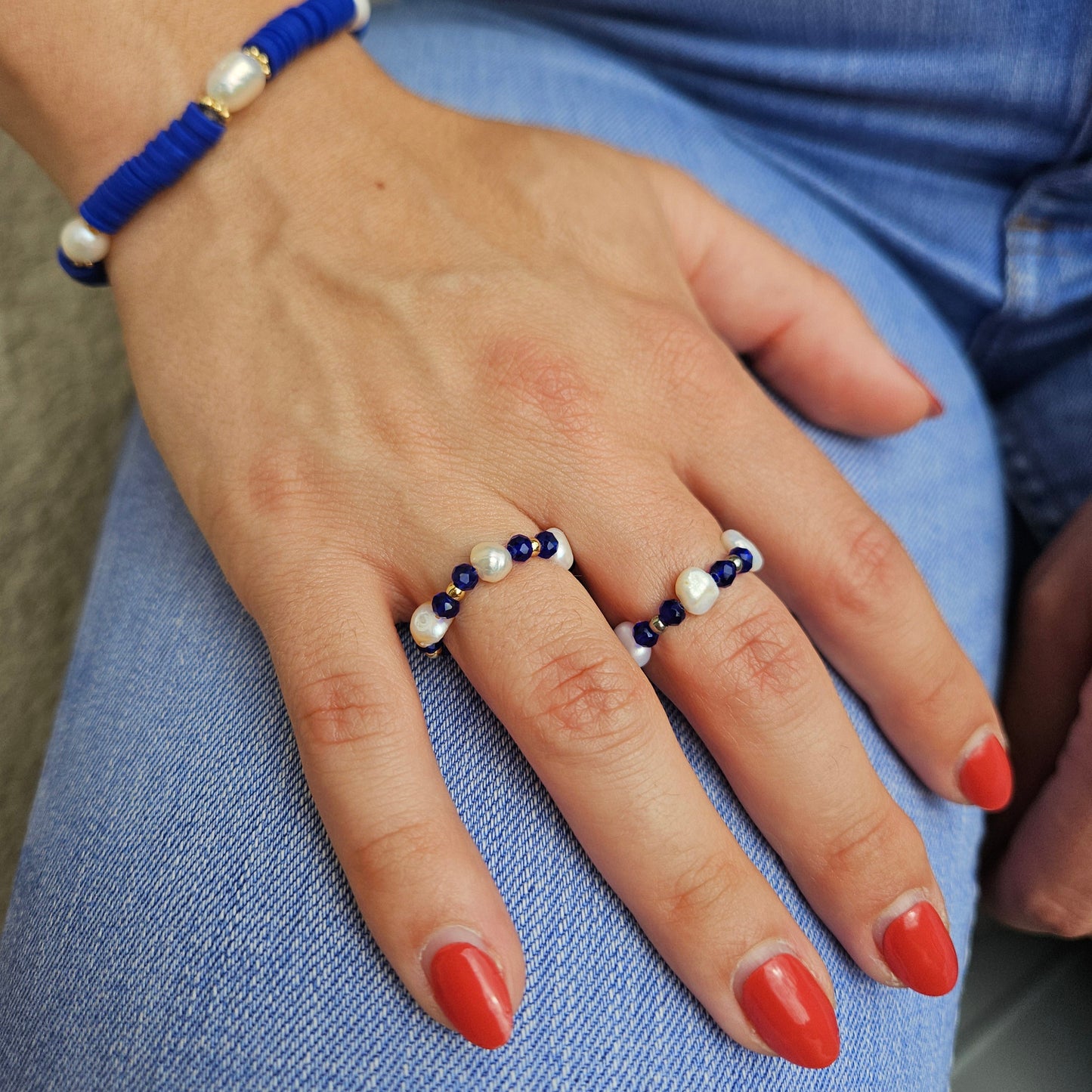 Perla Ring - Zarter Ring mit echten Süßwasserperlen