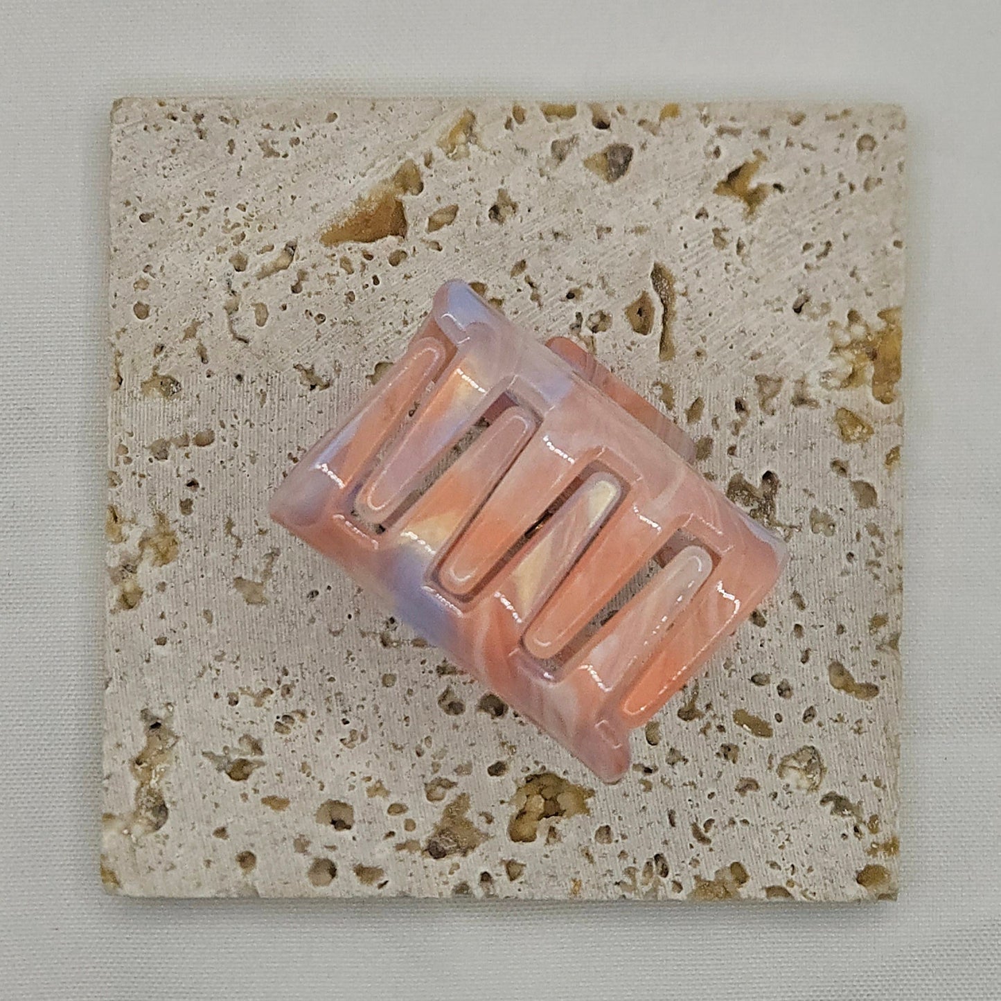 Haarspange „Sunset Marble“ – Acrylspange in Pastelloptik