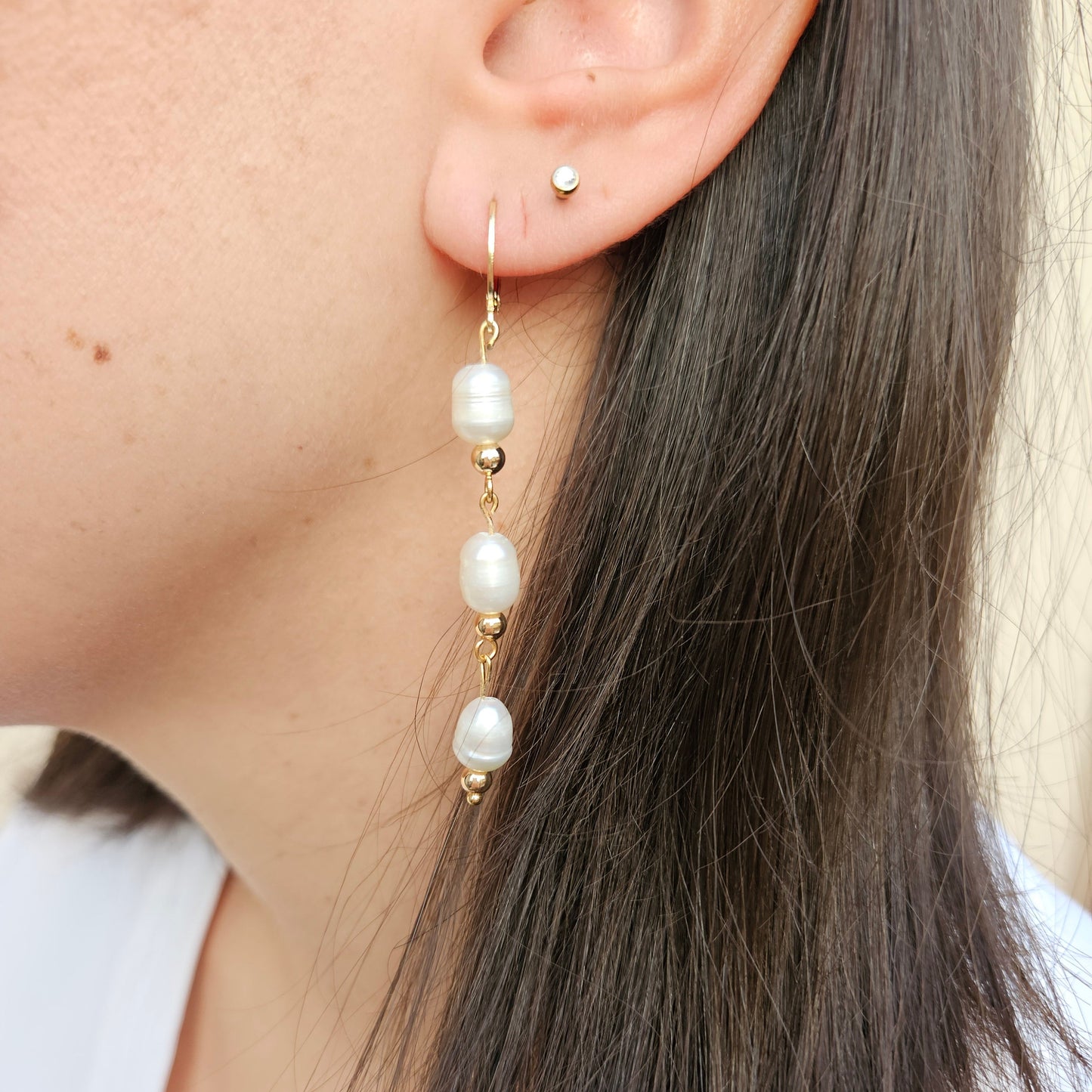 Cambridge Ohrringe – Eleganz in Gold & Perlen | Handgemacht & 18K vergoldet