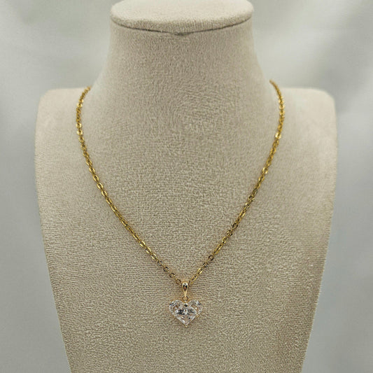 Diamond Heart – Halskette mit funkelndem Herzanhänger aus Zirkonia