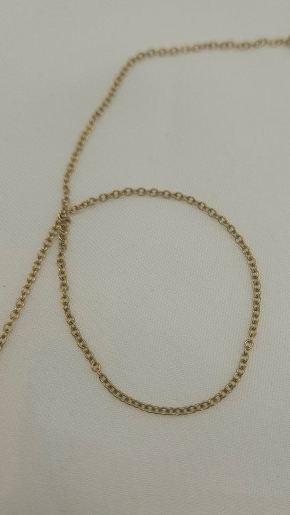 Personalisierte Bubble Letter Kette aus Edelstahl – 18K Vergoldet