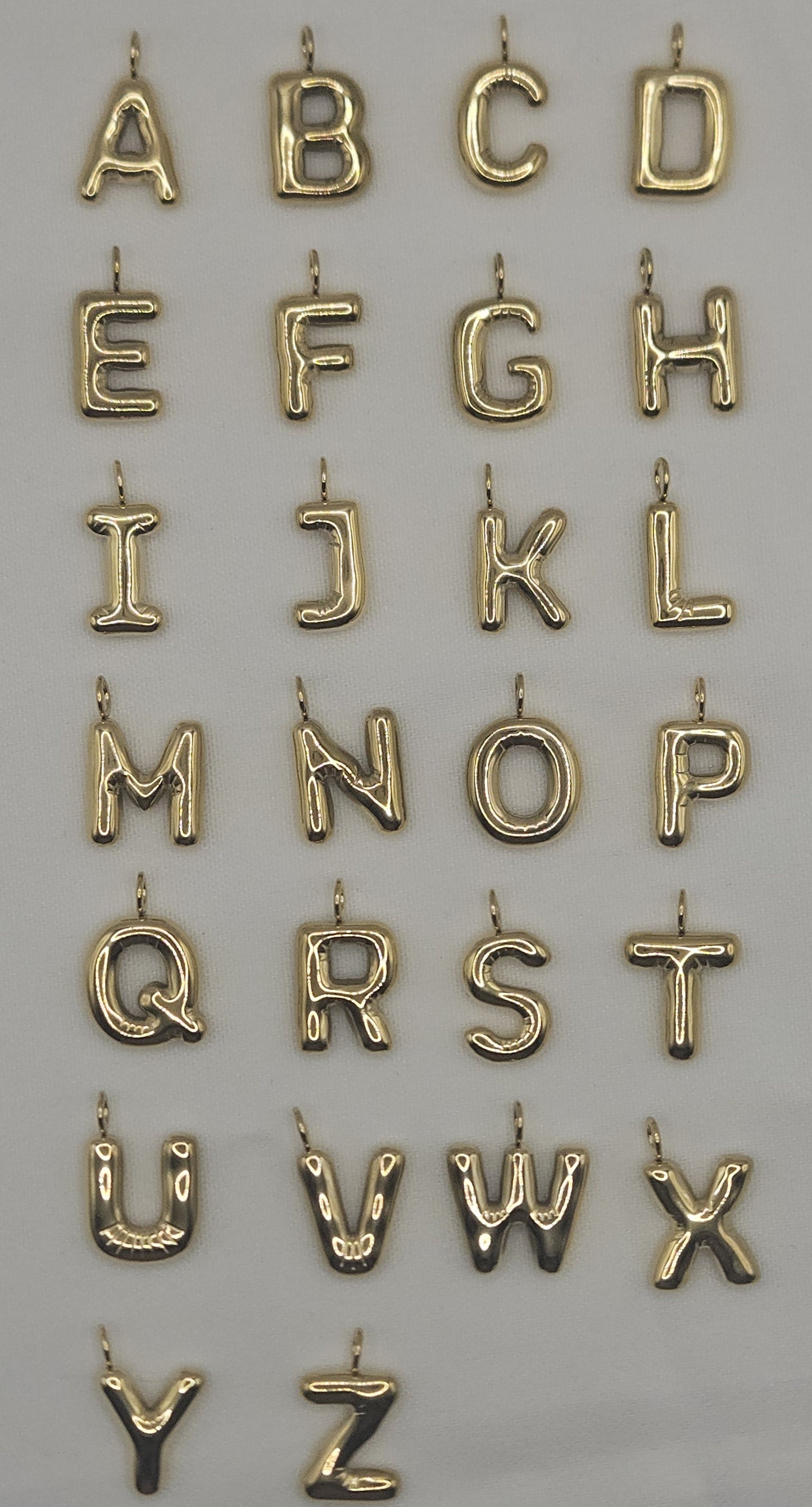 Vergoldete personalisierte Buchstabenkette aus Edelstahl