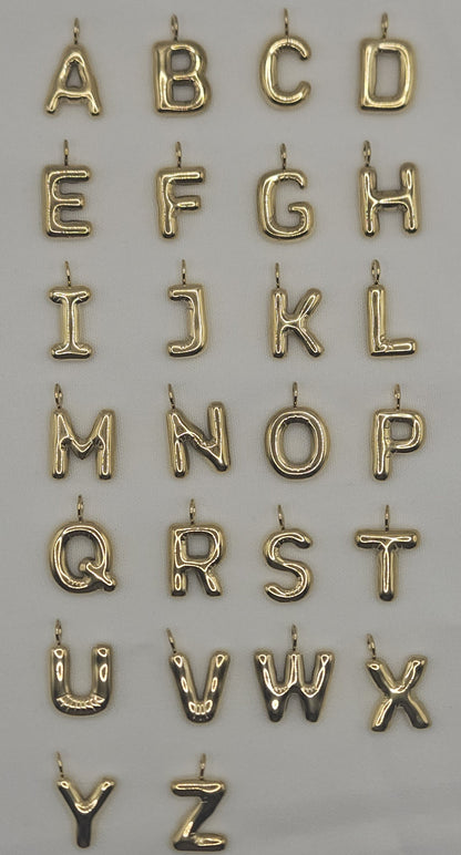 Vergoldete personalisierte Buchstabenkette aus Edelstahl