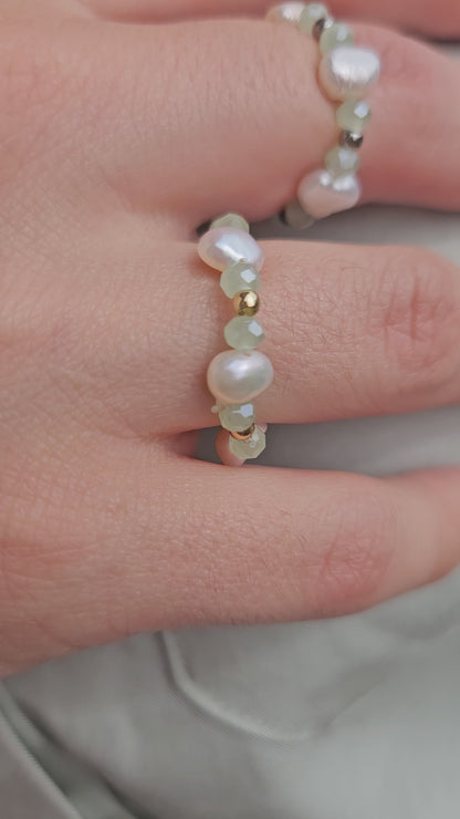 Perla Ring - Zarter Ring mit echten Süßwasserperlen