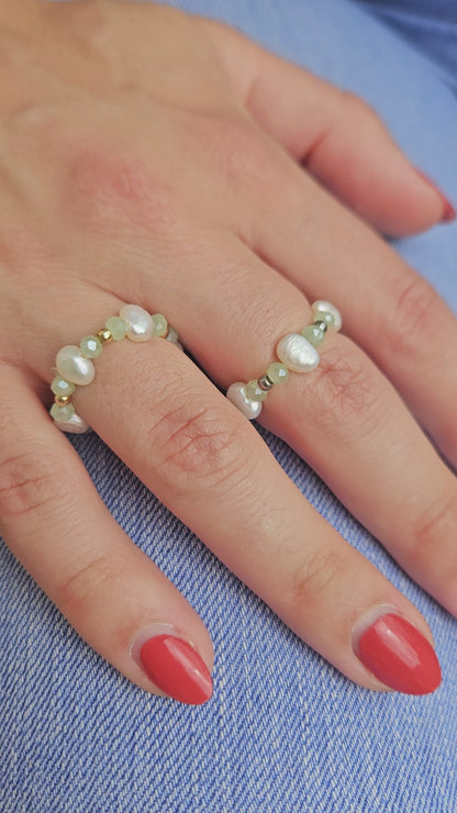 Perla Ring - Zarter Ring mit echten Süßwasserperlen