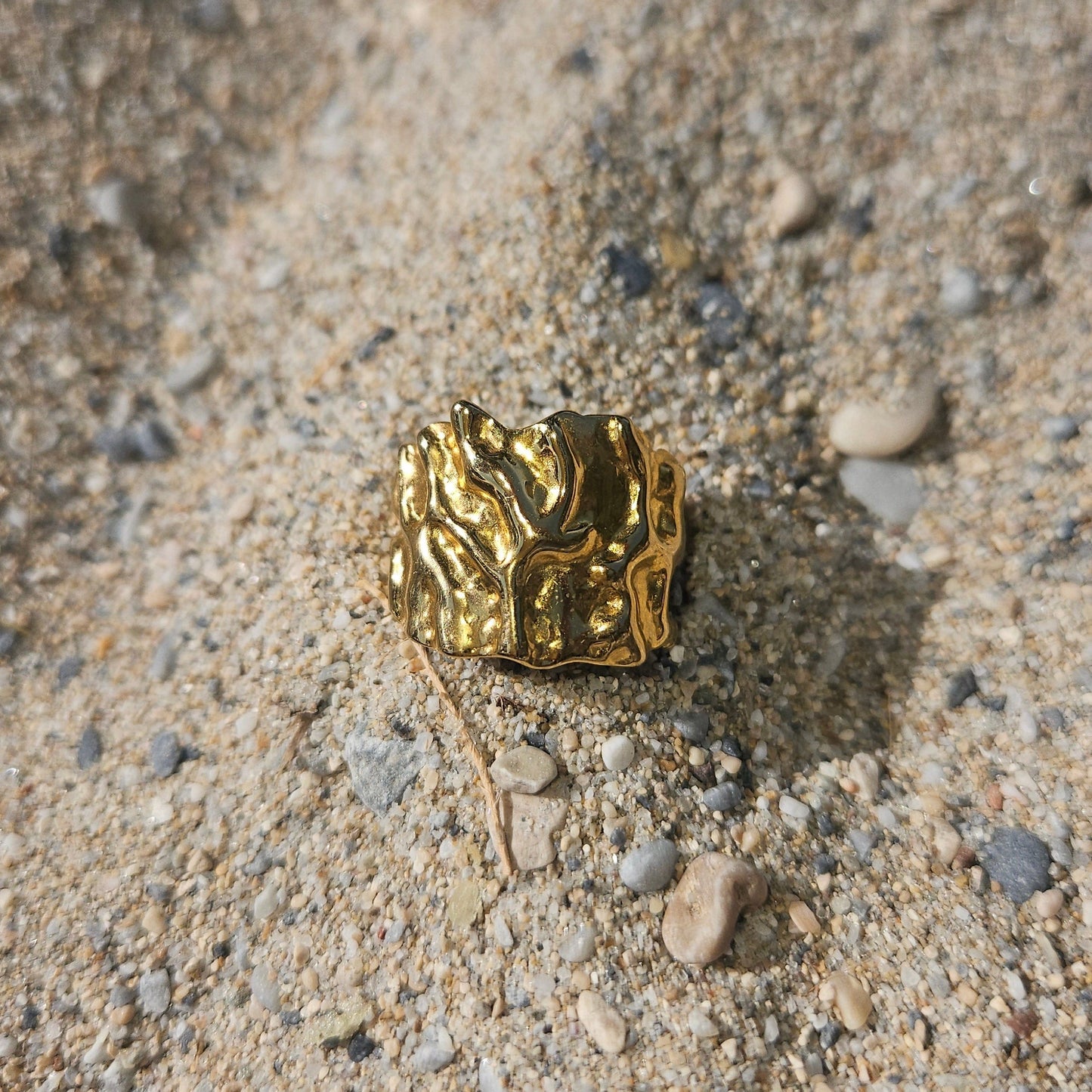 Reef Ring aus Edelstahl – Strukturierter Statement Ring
